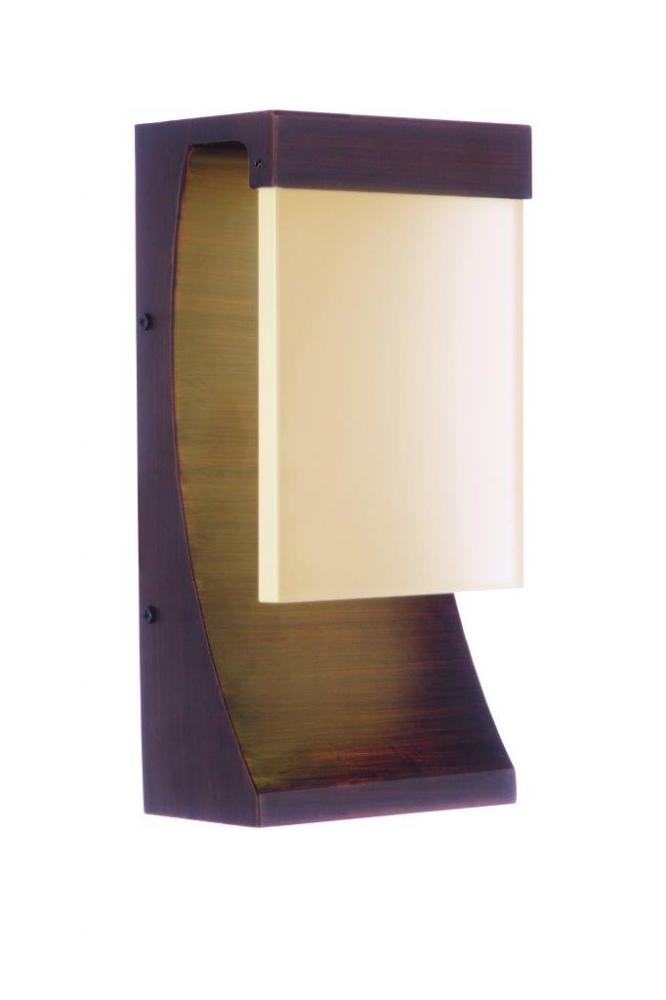 Vault 1 Light 12" LED Outdoor Wall Lantern  in Aged Bronze Brushed