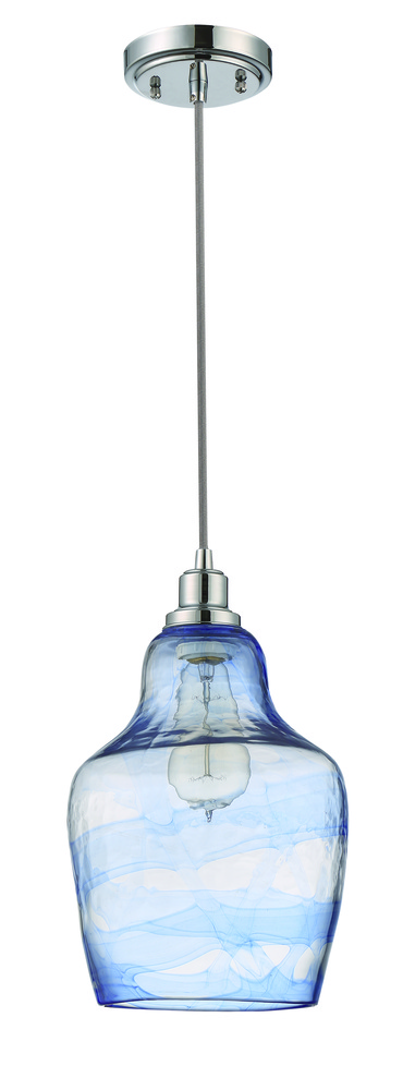 1 Light Mini Pendant with Cord in Chrome