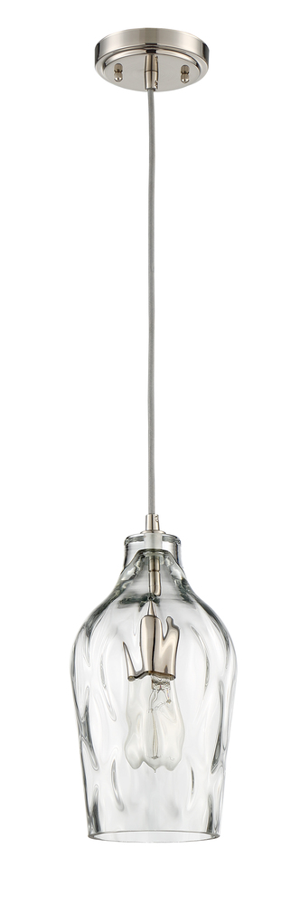 6.63" 1 Light Mini Pendant in Brushed Polished Nickel