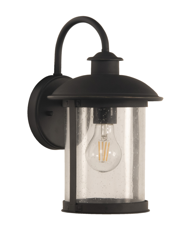 O'Fallon 1 Light Small Outdoor Wall Lantern in Dark Bronze Gilded