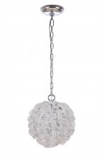  48490-CH - Roxx 1 Light Medium Pendant in Chrome w/Quartz Crystals