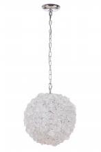  48491-CH - Roxx 1 Light Large Pendant in Chrome w/Quartz Crystals