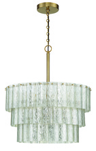  48694-SB - Museo 9 Light Pendant in Satin Brass