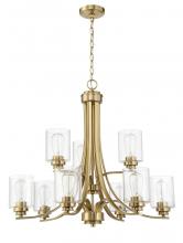  50529-SB - Bolden 9 Light Chandelier in Satin Brass