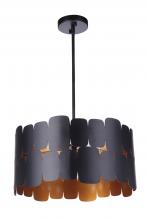 Craftmade 56651-FBGLR - Sabrina 1 Light Convertible Semi Flush in Flat Black/Gold Luster