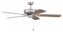  P52BNK5-52DWGWN - 52" Pro Plus Fan in Brushed Polished Nickel w/ Driftwood/Grey Walnut Blades