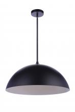  P1000FB-LED - 23.25” Diameter Sculptural Statement Dome Pendant in Flat Black